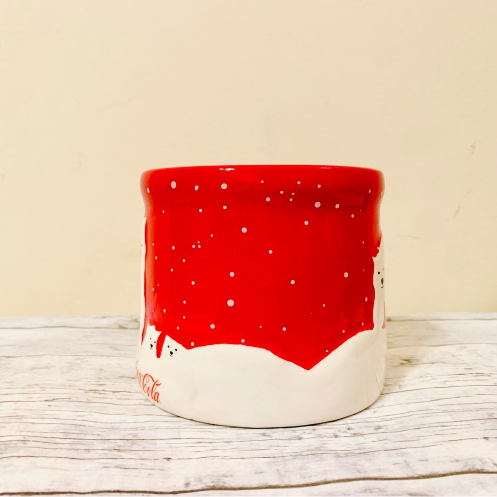 Coca-Cola Holiday Polar Bear Coffee Mug in Red and White - Picture 4 of 12